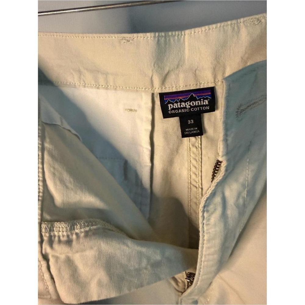 Patagonia Shorts Mens 33 Off-White Like New Organic Cotton Chino Lightweight